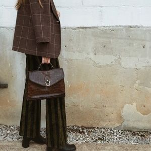 Vintage Snakeskin Handle Bag Purse, Business